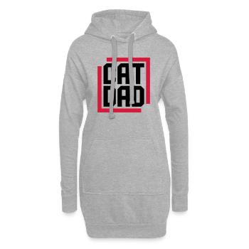 Cat Dad Logo Design - Hoodie-Kleid - Grau meliert - Vorne
