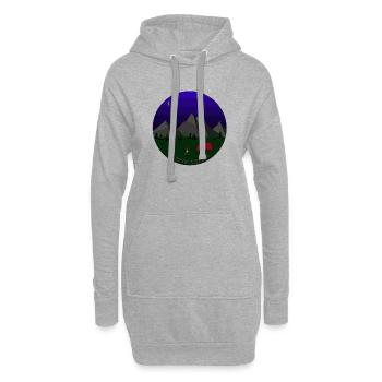 I love camping - Hoodie-Kleid - Grau meliert - Vorne
