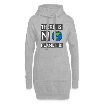 There is no Planet B! - Hoodie-Kleid - Grau meliert - Vorne