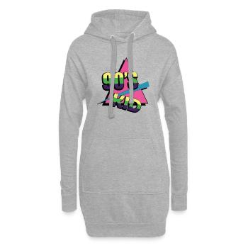 Proverbes des années 1990 Idée cadeau des années 90 - Sweat-shirt à capuche long Femme - gris chiné - Devant