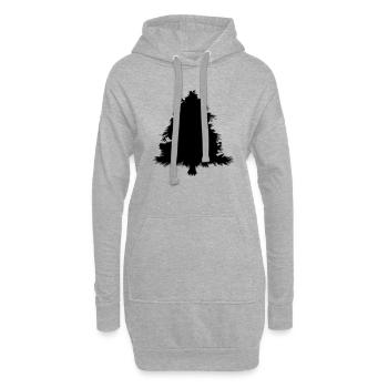 Arbre de Noël Arbre de Noël Vecteur d’hiver 6 - Sweat-shirt à capuche long Femme - gris chiné - Devant