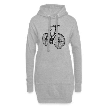 Vélo Doodle Bicyclettes Cycling Silhouette 8 - Sweat-shirt à capuche long Femme - gris chiné - Devant