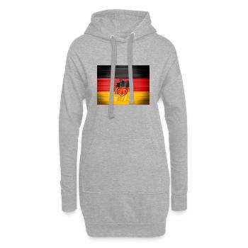 Allemagne - Sweat-shirt à capuche long Femme - gris chiné - Devant