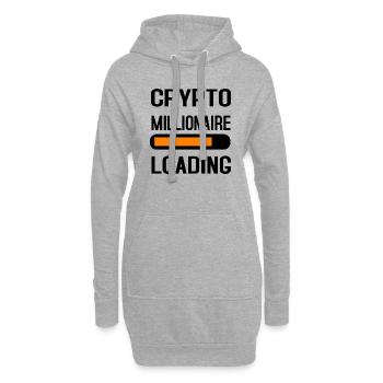 Trading de Bitcoin et d'actions cryptographiques - Sweat-shirt à capuche long Femme - gris chiné - Devant