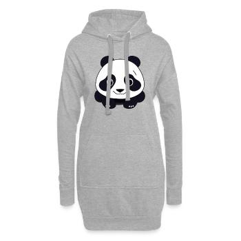 Süßer Panda Kawaii Cartoon Bär Liebe 4 - Hoodie-Kleid - Grau meliert - Vorne