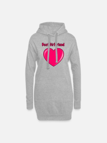 Best Girlfiend - Hoodie Dress - heather grey