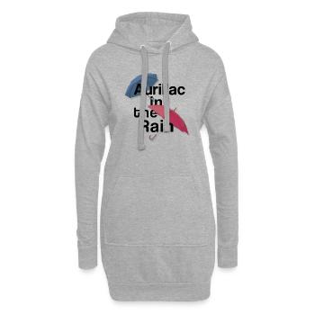 Aurillac in the Rain - Sweat-shirt à capuche long Femme - gris chiné - Devant