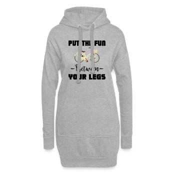 Marathon Triathlon Running joggen Biking Radfahren - Hoodie-Kleid - Grau meliert - Vorne