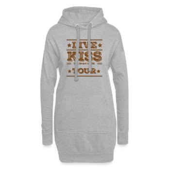 KISS - La tournée Spirit of '76 - Sweat-shirt à capuche long Femme - gris chiné - Devant