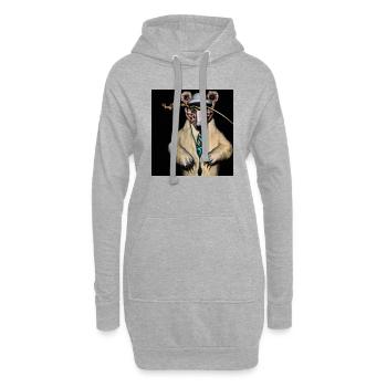Ein Bär wie aus El Salvador - Hoodie-Kleid - Grau meliert - Vorne