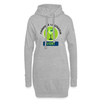 annonce couleur vert mojito morito alcool humour - Sweat-shirt à capuche long Femme - gris chiné - Devant