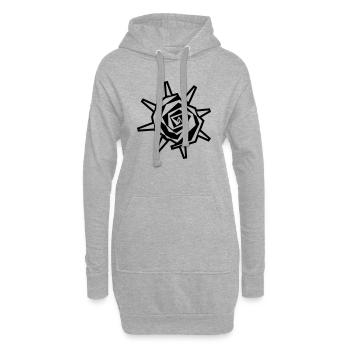 sun design 01 - Hoodie Dress - heather grey - Front