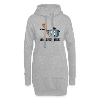 casseroles et cuillères manifestations - Sweat-shirt à capuche long Femme - gris chiné - Devant