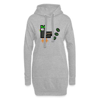 Poulet avec œufs cryptographiques - Sweat-shirt à capuche long Femme - gris chiné - Devant