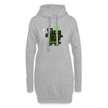 Schildkröten-Paar - Hoodie-Kleid - Grau meliert - Vorne