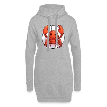 Den Krebs wiederholen - Hoodie-Kleid - Grau meliert - Vorne
