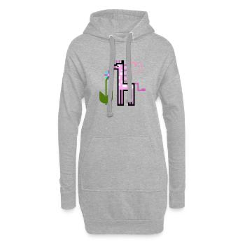 GiraffePink - Hoodie Dress - heather grey - Front