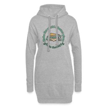 Rendre le monde meilleur - Sweat-shirt à capuche long Femme - gris chiné - Devant