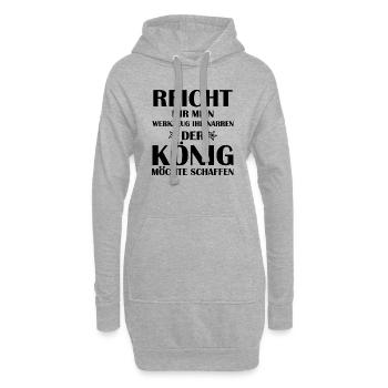 Handwerker Handyman Handwerk Werkzeug Baustelle - Hoodie-Kleid - Grau meliert - Vorne