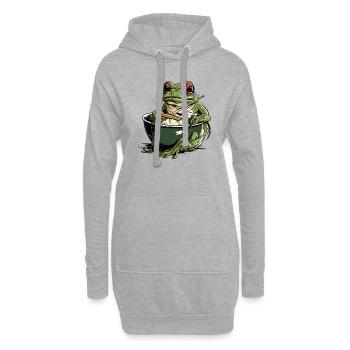 Juwel der Frosch - Hoodie-Kleid - Grau meliert - Vorne