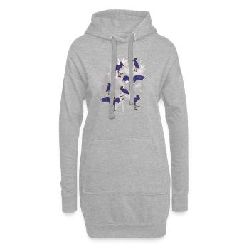 Schuhschnabel Vogel Ornithologe Wald I Geschenk - Hoodie-Kleid - Grau meliert - Vorne