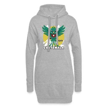Guatemala drapeau guatémaltèque ADN I cadeau - Sweat-shirt à capuche long Femme - gris chiné - Devant