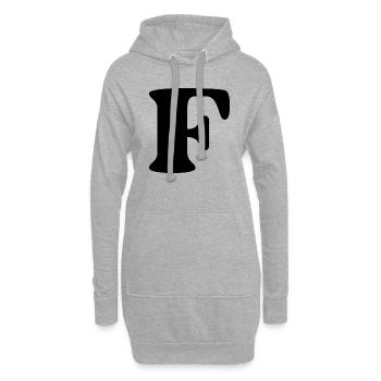 Buchstabe f - Hoodie-Kleid - Grau meliert - Vorne