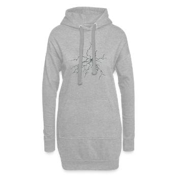 eclairs eclair 1209 A - Sweat-shirt à capuche long Femme - gris chiné - Devant