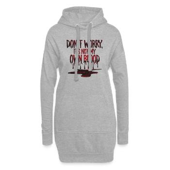 Ne vous inquiétez pas, ce n’est pas mon propre style d’horreur sanglante - Sweat-shirt à capuche long Femme - gris chiné - Devant