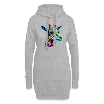 Giraffe - Hoodie-Kleid - Grau meliert - Vorne
