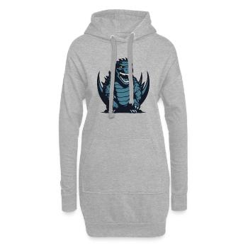 Tyrannosaurus Rex Logo - Sweat-shirt à capuche long Femme - gris chiné - Devant