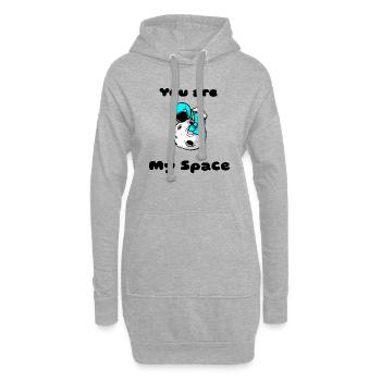 Astronaut - Hoodie-Kleid - Grau meliert - Vorne