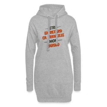 Spätes Cardio - Sport Humor - Hoodie-Kleid - Grau meliert - Vorne