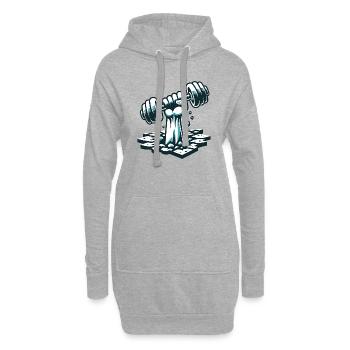 Power Lift - Hoodie Dress - heather grey - Front