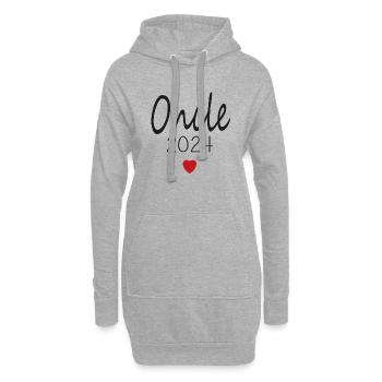 oncle - futur oncle 2024 - Sweat-shirt à capuche long Femme - gris chiné - Devant