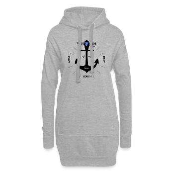 Vacances Anchor Iceland - Sweat-shirt à capuche long Femme - gris chiné - Devant