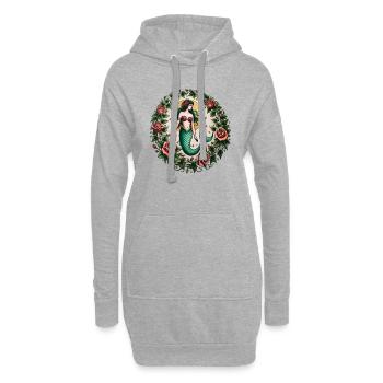 Sirène - Sweat-shirt à capuche long Femme - gris chiné - Devant