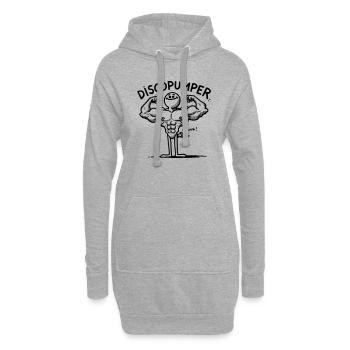 Der Discopumper - Hoodie-Kleid - Grau meliert - Vorne
