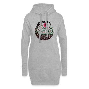 Parlez-moi de saleté - Sweat-shirt à capuche long Femme - gris chiné - Devant