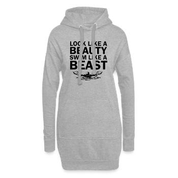 Schwimmen Wassersport - Hoodie-Kleid - Grau meliert - Vorne