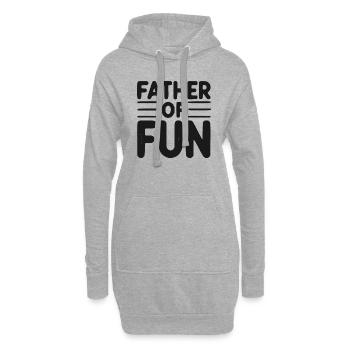 Père du plaisir - Sweat-shirt à capuche long Femme - gris chiné - Devant