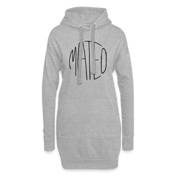 Mateo - Sweat-shirt à capuche long Femme - gris chiné - Devant