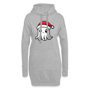 Méduse Noël - Sweat-shirt à capuche long Femme - gris chiné - Devant