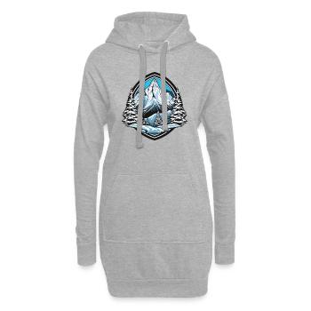 Montagnes Montagnes - Sweat-shirt à capuche long Femme - gris chiné - Devant