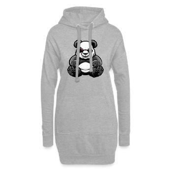 Bande dessinée Panda - Sweat-shirt à capuche long Femme - gris chiné - Devant