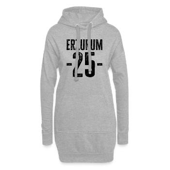Erzurum 25 – Stolz auf Tradition und Stärke - Hoodie-Kleid - Grau meliert - Vorne