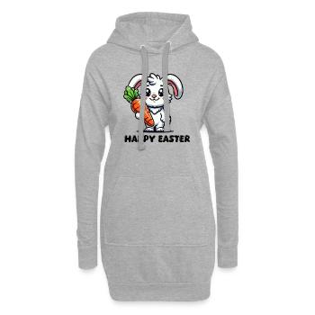 hase rabbit comic - Hoodie-Kleid - Grau meliert - Vorne