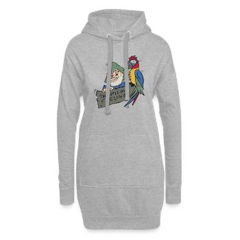 Journée de Robinson Crusoé - Sweat-shirt à capuche long Femme - gris chiné - Devant