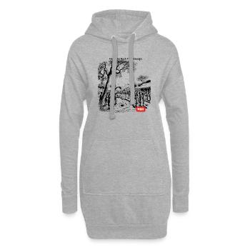 LGBT 5 - Sweat-shirt à capuche long Femme - gris chiné - Devant