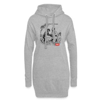 LGBT 13 - Sweat-shirt à capuche long Femme - gris chiné - Devant